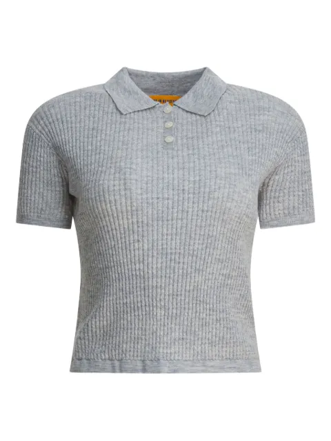 Guest In Residence Shrunken ribbed polo shirt Grey W10111WF