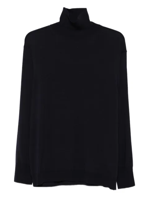 Erika Cavallini turtleneck wool sweater Blue P5WA05