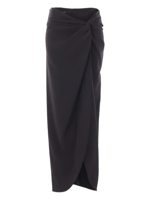 Federica Tosi Copricostume knotted midi skirt Black 3070431329