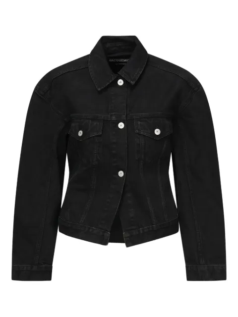 Jacquemus button-fastening denim jacket Black JAW00027AD00039