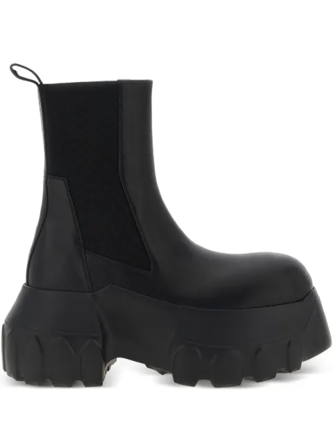 Rick Owens 100mm Beatle Mega Tractor boots Black RP02E4865LOO