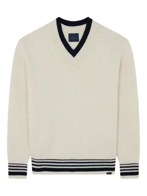 Paul & Shark V-neck sweater White 15311070010