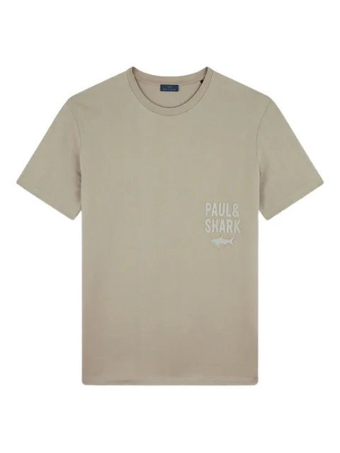 Paul & Shark embroidered-logo T-shirt Neutrals 15311634119