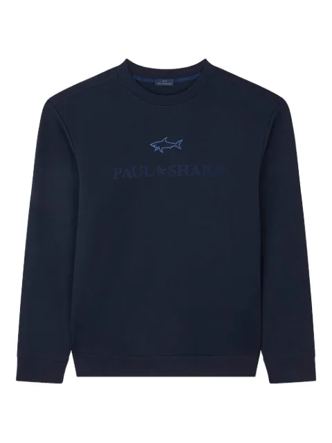Paul & Shark logo-embroidered cotton sweatshirt Blue 15311845050