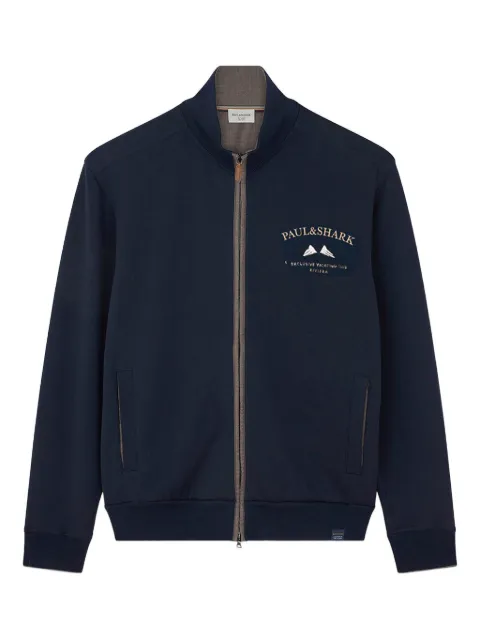Paul & Shark embroidered zip-up sweatshirt Blue 15311810050