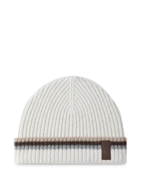Paul & Shark ribbed beanie hat Neutrals 15317150229