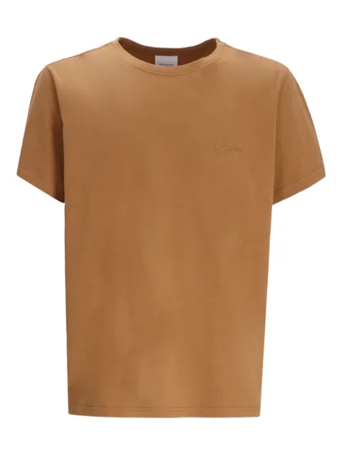 MARANT Zaffern logo-embroidered cotton T-shirt Brown TS0047HAB3N13H