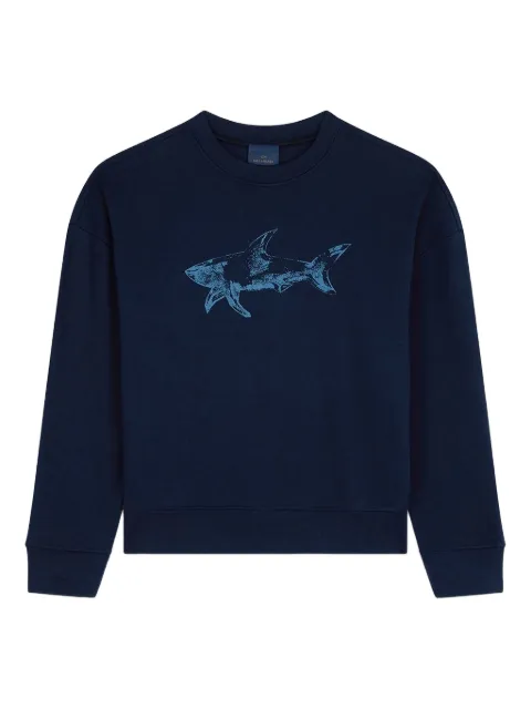 Paul & Shark shark-print sweatshirt Blue 15311848050