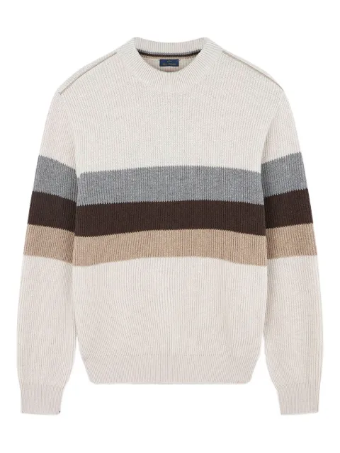 Paul & Shark rib-knit crew-neck sweater Neutrals 15311050205