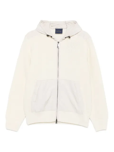 Paul & Shark rib-knit hoodie White 15311271010