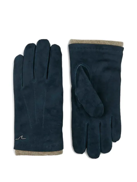Paul & Shark suede gloves Blue 14317200013