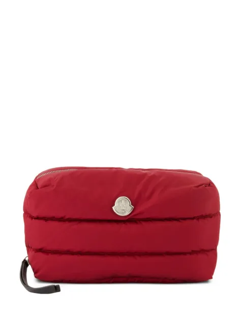 Moncler Caradoc quilted logo-plaque beauty case Red L109A6A00003M6275