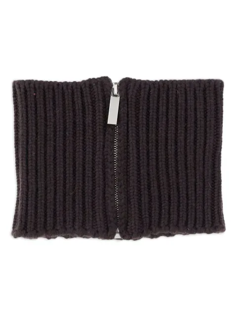 SA SU PHI ribbed zip-fastening neck-warmer scarf Brown W25950M0850