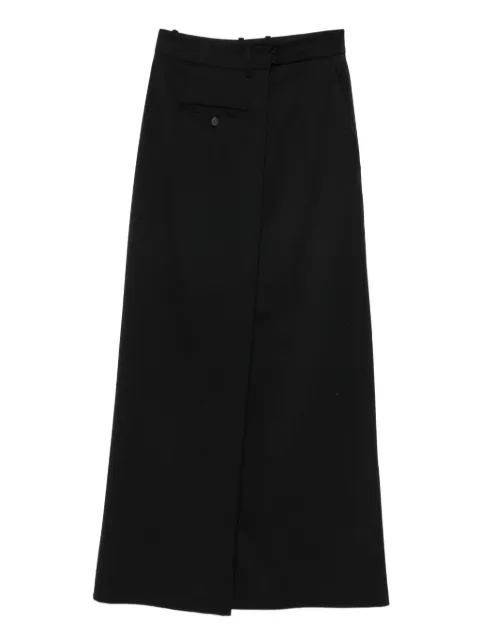 Erika Cavallini wrap-design midi skirt Black P5WH04