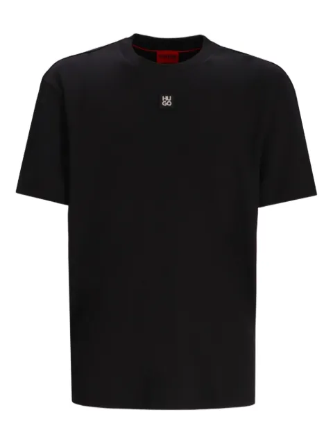 HUGO logo-patch cotton T-shirt Black 50505201