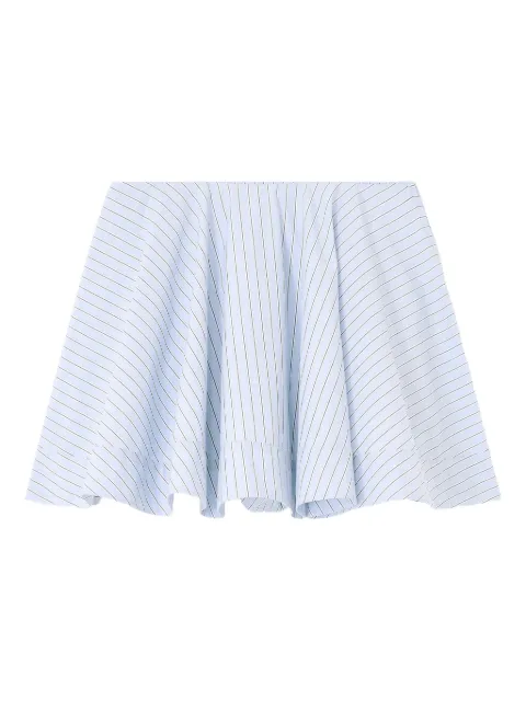 GANNI circle stripe cotton mini skirt Blue W0962