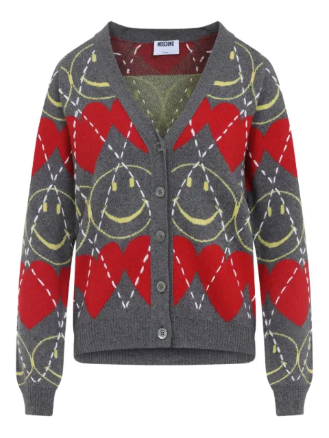Moschino smiley-heart cardigan Grey 252EA09245502
