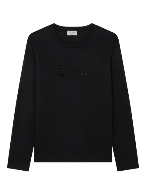 Paul & Shark logo-embroidered cotton T-shirt Black 15351603011