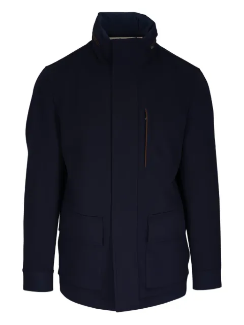 Paul & Shark high-neck cashmere coat Blue 15312421050