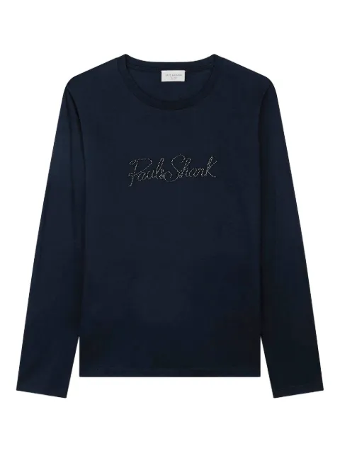 Paul & Shark logo-studded T-shirt Blue 15351603050