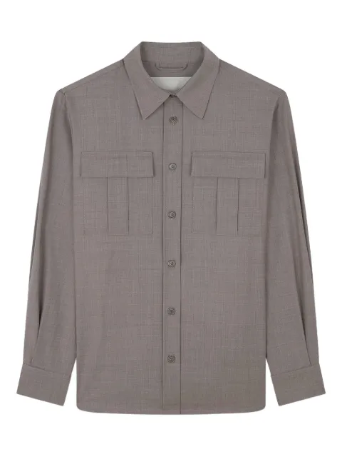 Paul & Shark flap-pocket wool overshirt Neutrals 15352035090