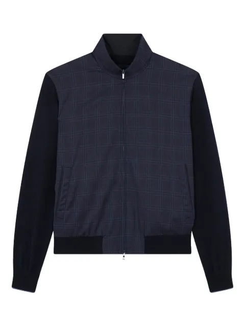 Paul & Shark check-pattern bomber jacket Blue 15311245050