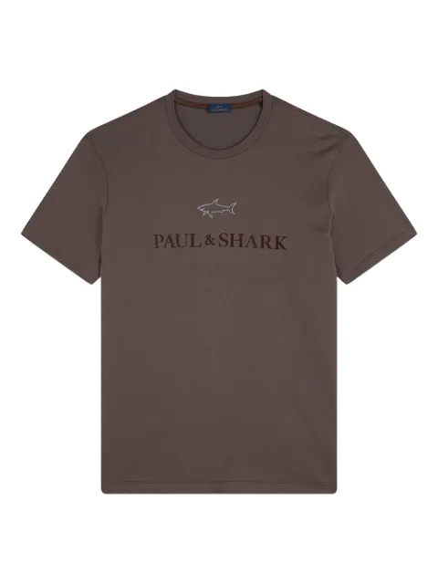 Paul & Shark cotton T-shirt Brown 15311629365