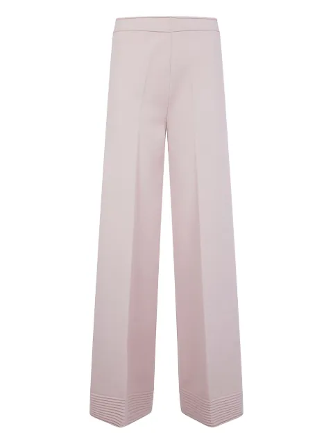 D.Exterior ribbed-hem wool trousers Pink 61332
