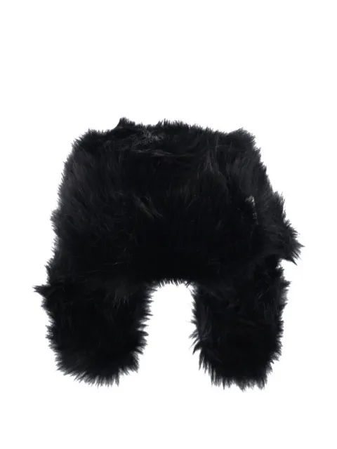 Ruslan Baginskiy fluffy ear-flap hat Black AVIH033PF25PHHFLT