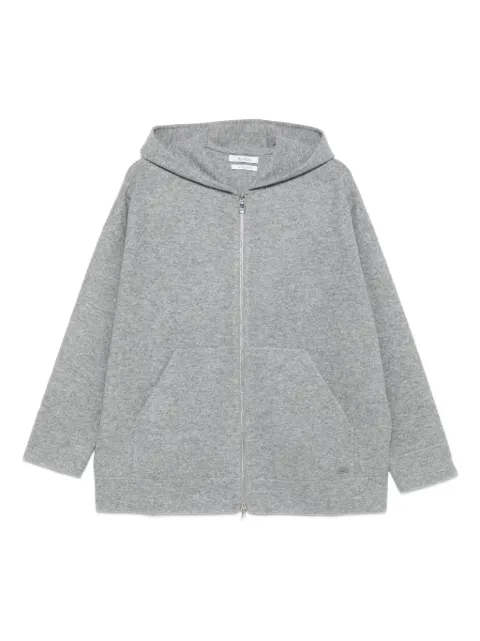 Max Mara zip-up wool-blend hoodie Grey 2521926012600