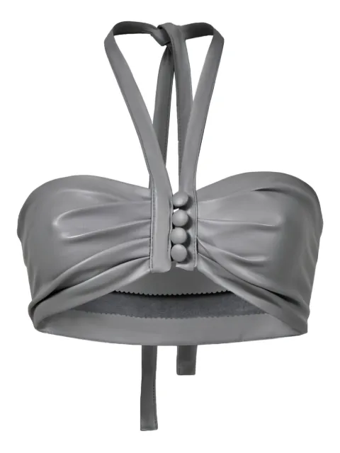 Lika buttoned halterneck top Grey 74311