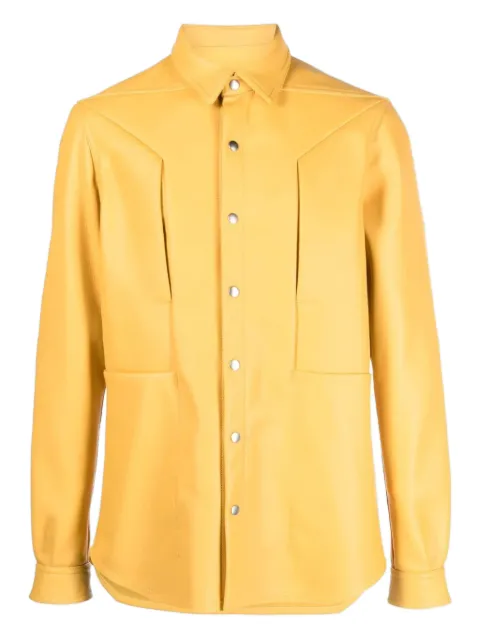 Rick Owens long-sleeves panelled jacket Yellow RU01C4727LC12