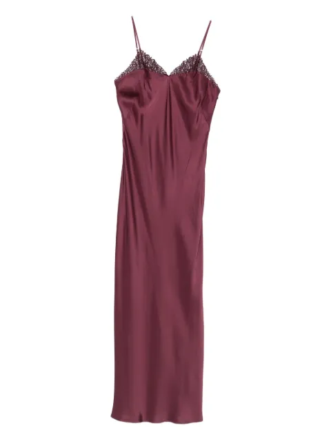 TWINSET lace-trimmed slip dress Purple 252TP2480