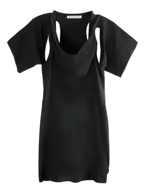 Alexander Wang cut-out draped mini dress Black 4CC3256775