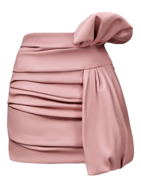 Lika bow-detail draped mini skirt Pink 7416