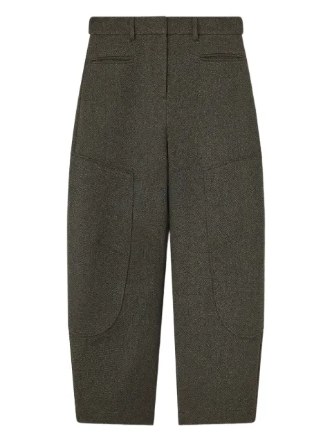GANNI curved trousers Green W0758