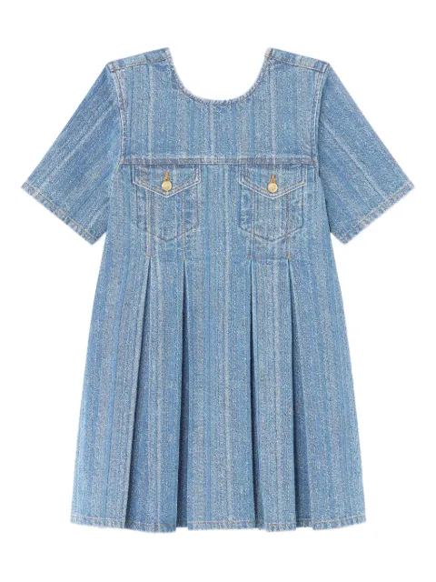 GANNI pleated denim dress Blue J1843