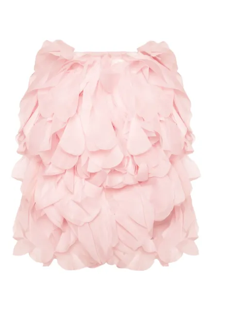 Lika ruffled organza cape Pink 7656