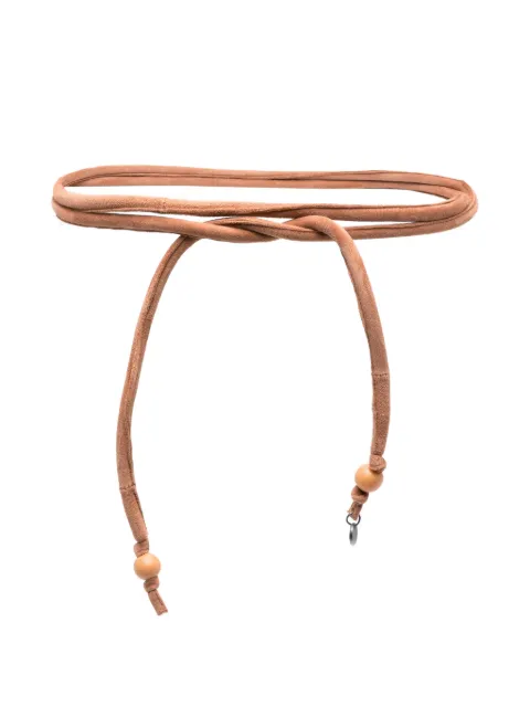 Niu suede wood-bead belt Neutrals AW25C63N008