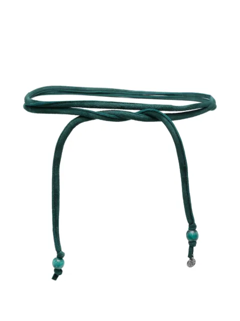 Niu beaded suede belt Green AW25C63N008