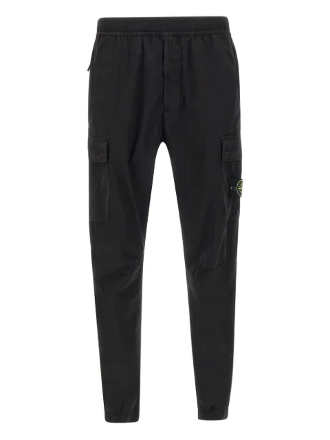 Stone Island 3100033 logo-patch cargo pants Black L2S153100033S0014