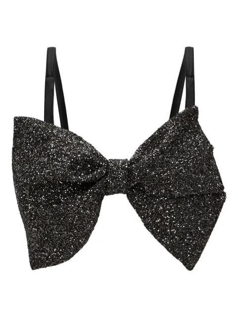 Lika bow-embellished cut-out blouse Black 7551
