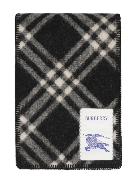 Burberry Check wool scarf Black 8114301