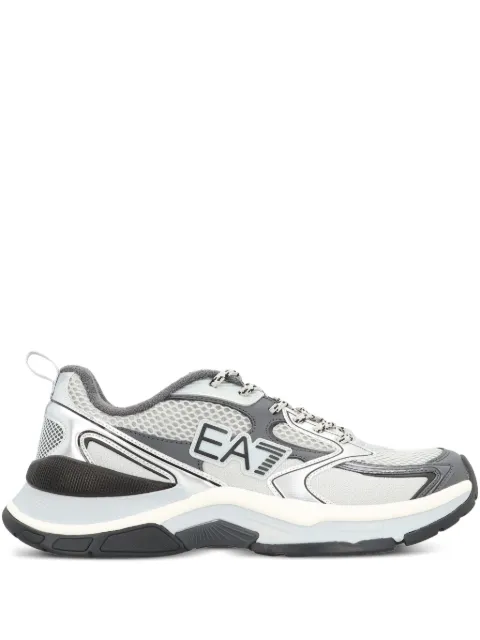 Ea7 Emporio Armani Predator metallic-panel low-top sneakers Grey X8X249XK446