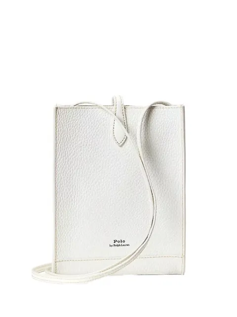 Polo Ralph Lauren leather snap cross body bag White 428944658005
