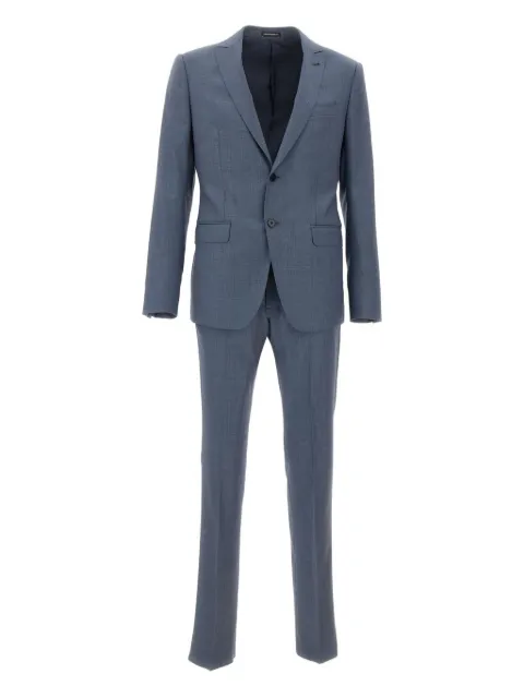 Emporio Armani two-button peaked-lapels single-breasted suit Blue EM000558TE10154OB002