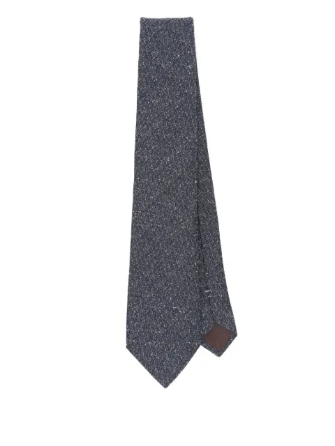 Canali speckled silk-wool tie Blue 18HJ04399