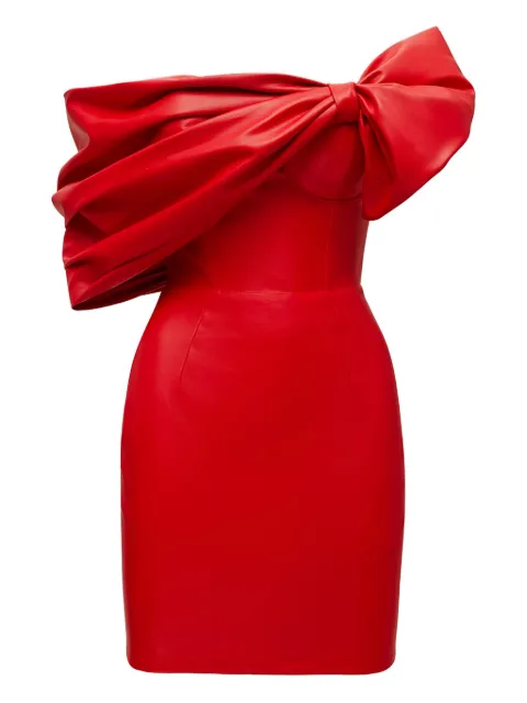 Lika bow-detail bustier mini dress Red 75810