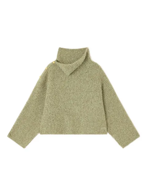 GANNI brushed sweater Green K2556