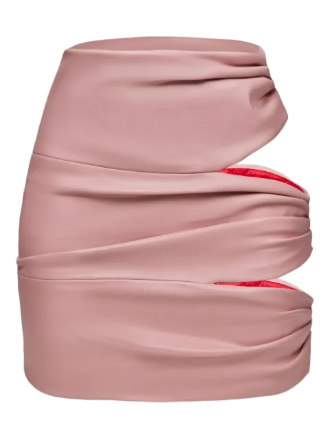 Lika cut-out draped mini skirt Pink 7356